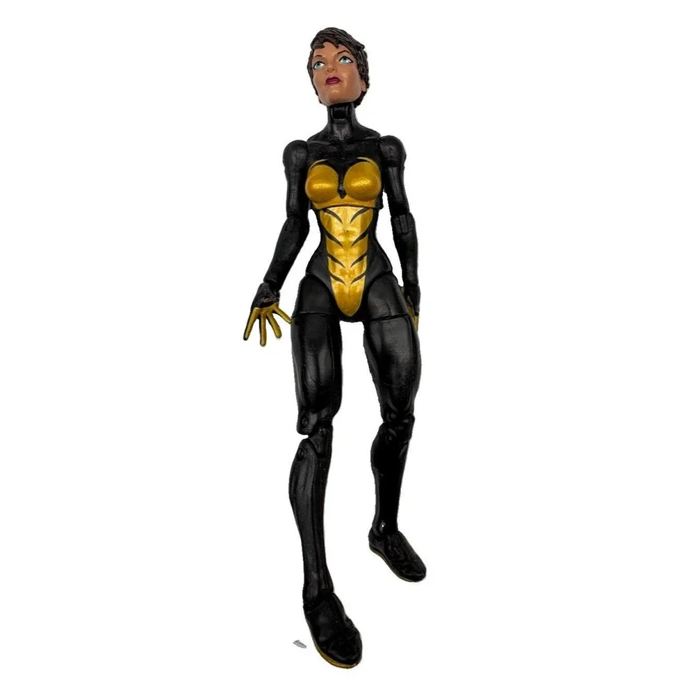 Female Action Figure Plastic Figurine Black & Gold Toy